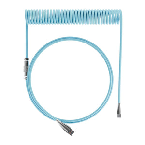 Custom Keyboard Coiled USB-C Cable Components Custom Keyboards UK Blue