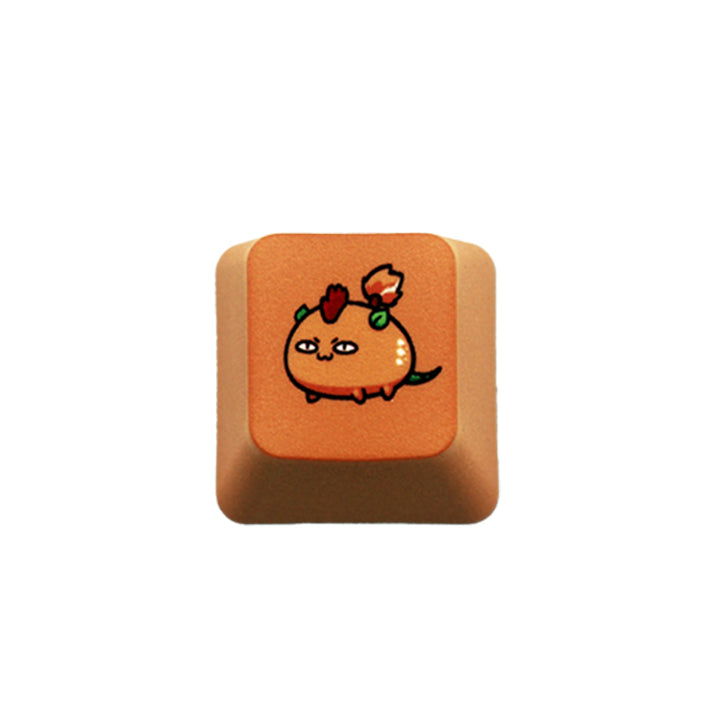 Cute ESC PBT Keycap Custom Keyboards UK Orange Smiling Demon