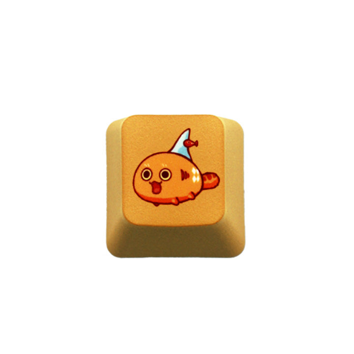 Cute ESC PBT Keycap Custom Keyboards UK Orange Shocked Fish