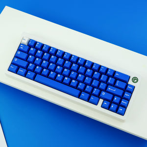 132 PBT Double Shot Keycap Set in Classic Blue Keycaps Custom Keyboards UK