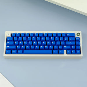 132 PBT Double Shot Keycap Set in Classic Blue Keycaps Custom Keyboards UK