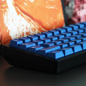 132 PBT Double Shot Keycap Set in Classic Blue Keycaps Custom Keyboards UK