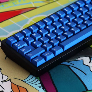 132 PBT Double Shot Keycap Set in Classic Blue Keycaps Custom Keyboards UK