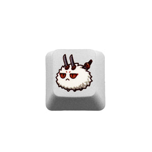 Cute ESC PBT Keycap Custom Keyboards UK White Angry Samurai