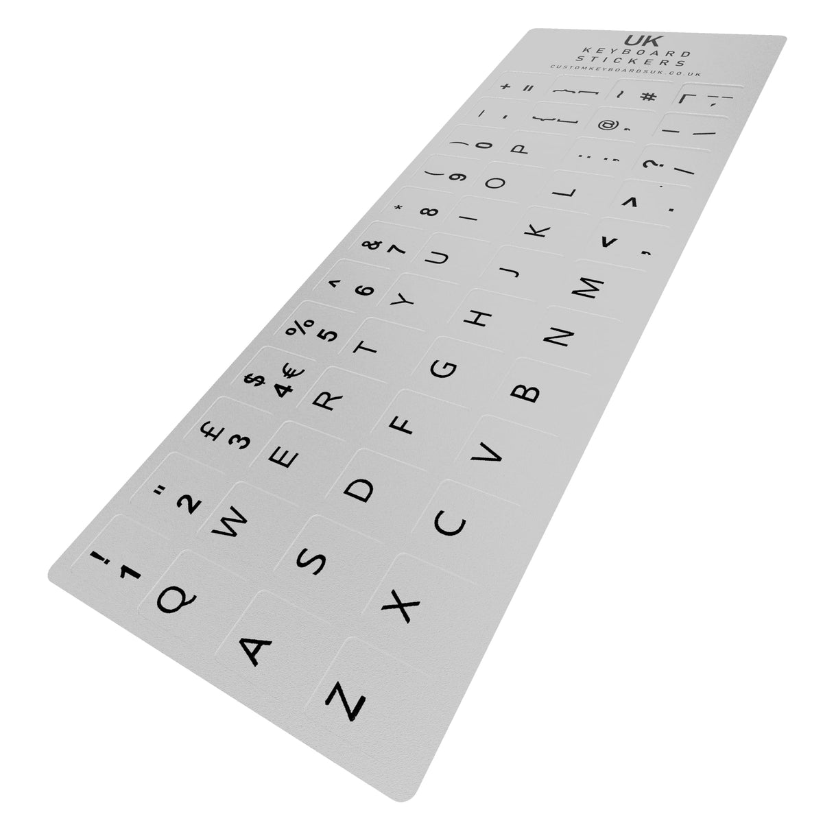 UK English Silver Keyboard Keycap Stickers - image 1