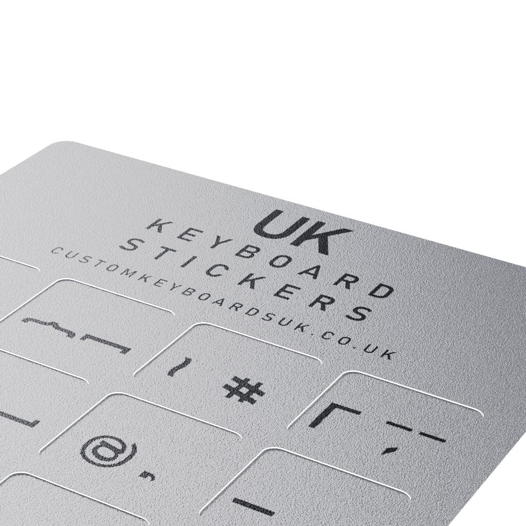 UK English Silver Keyboard Keycap Stickers - image 4