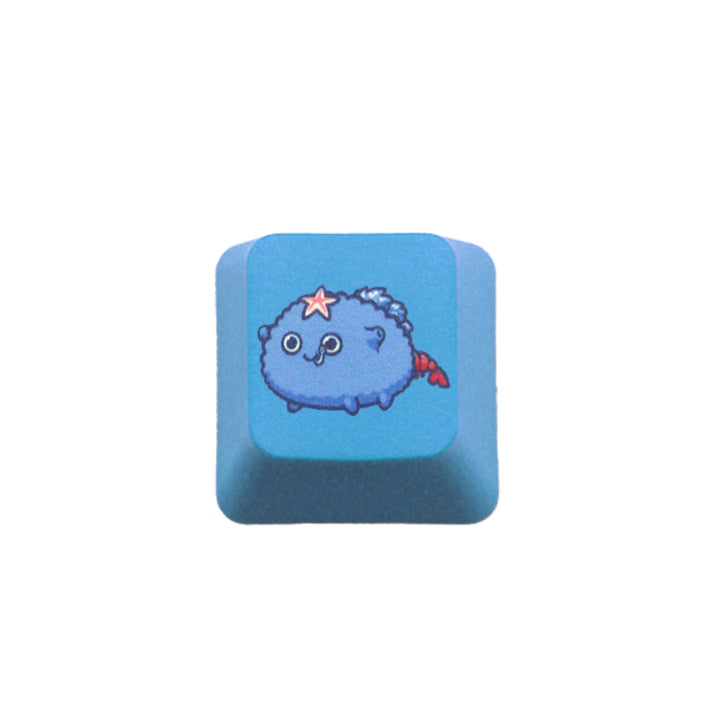 Cute ESC PBT Keycap  Custom Keyboards UK Blue Smiling Fish  