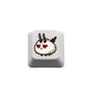 Cute ESC PBT Keycap  Custom Keyboards UK White Angry Samurai  