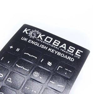 Kokobase® Qwerty English Keyboard Stickers - Self-adhesive UK British Layout Stickers Kokoboase