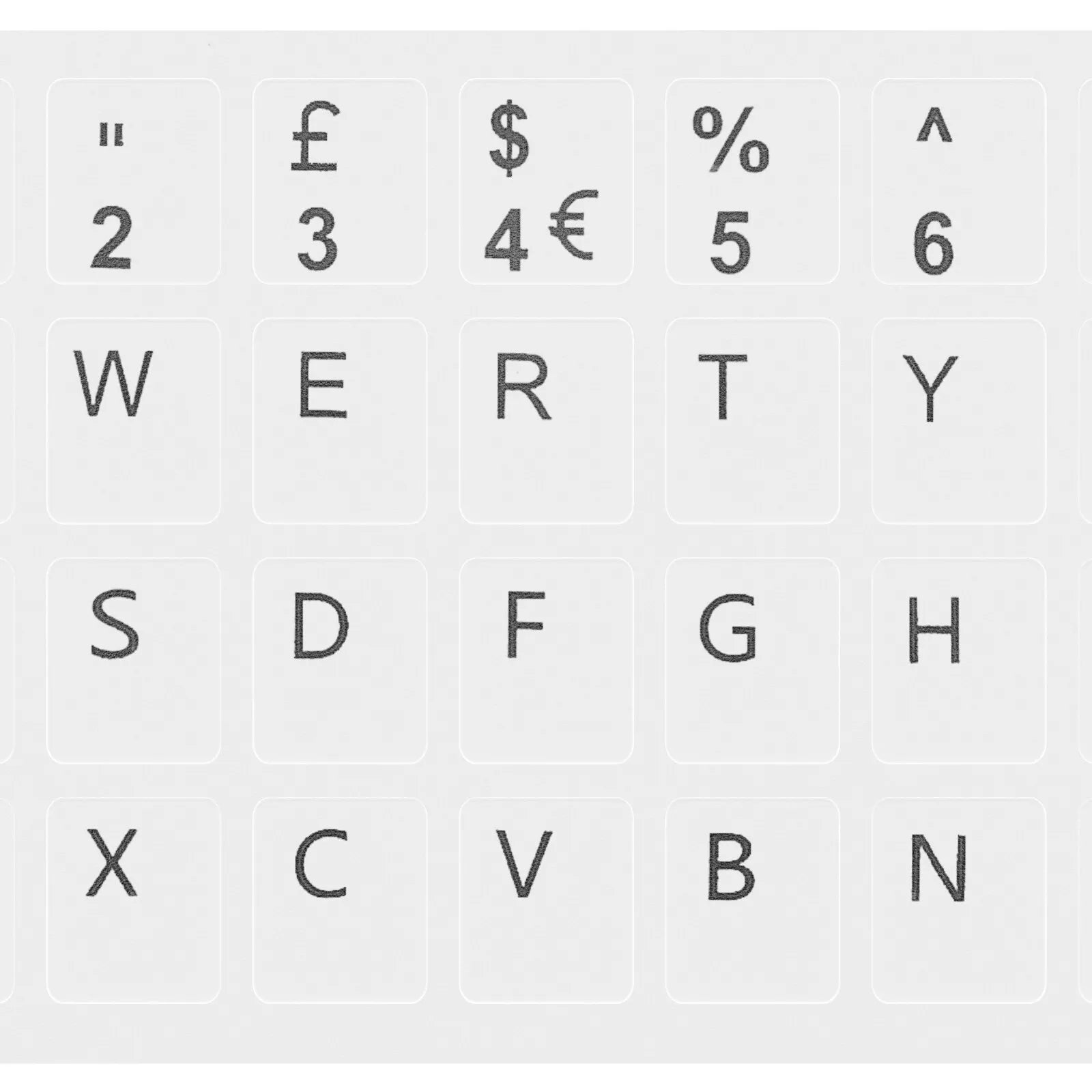 Kokobase® Qwerty English Keyboard Stickers - Self-adhesive UK British Layout Stickers Kokoboase