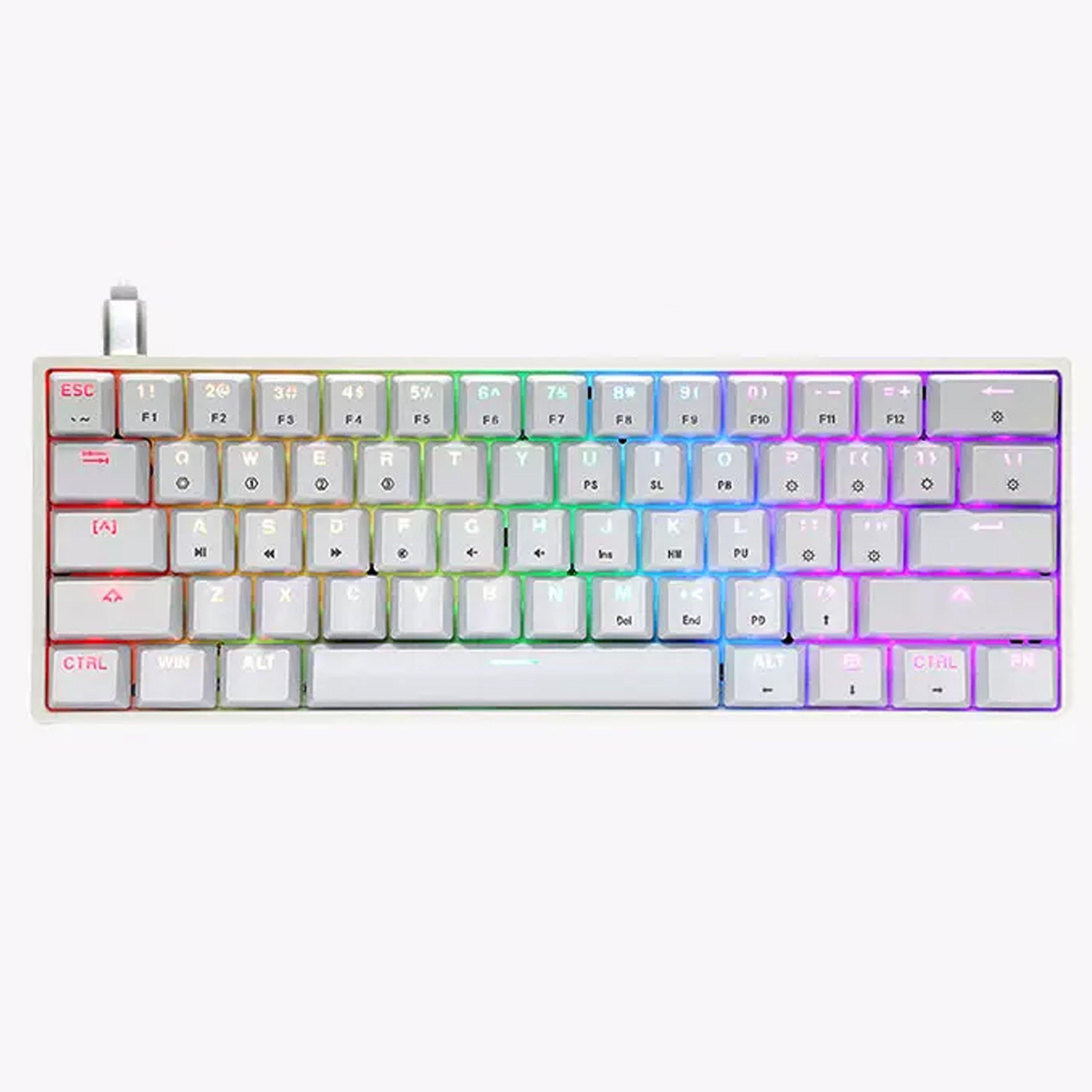 Skyloong GK61 Optical Mechanical Keyboard Mechanical Keyboard Skyloong White Blue - Clickly 