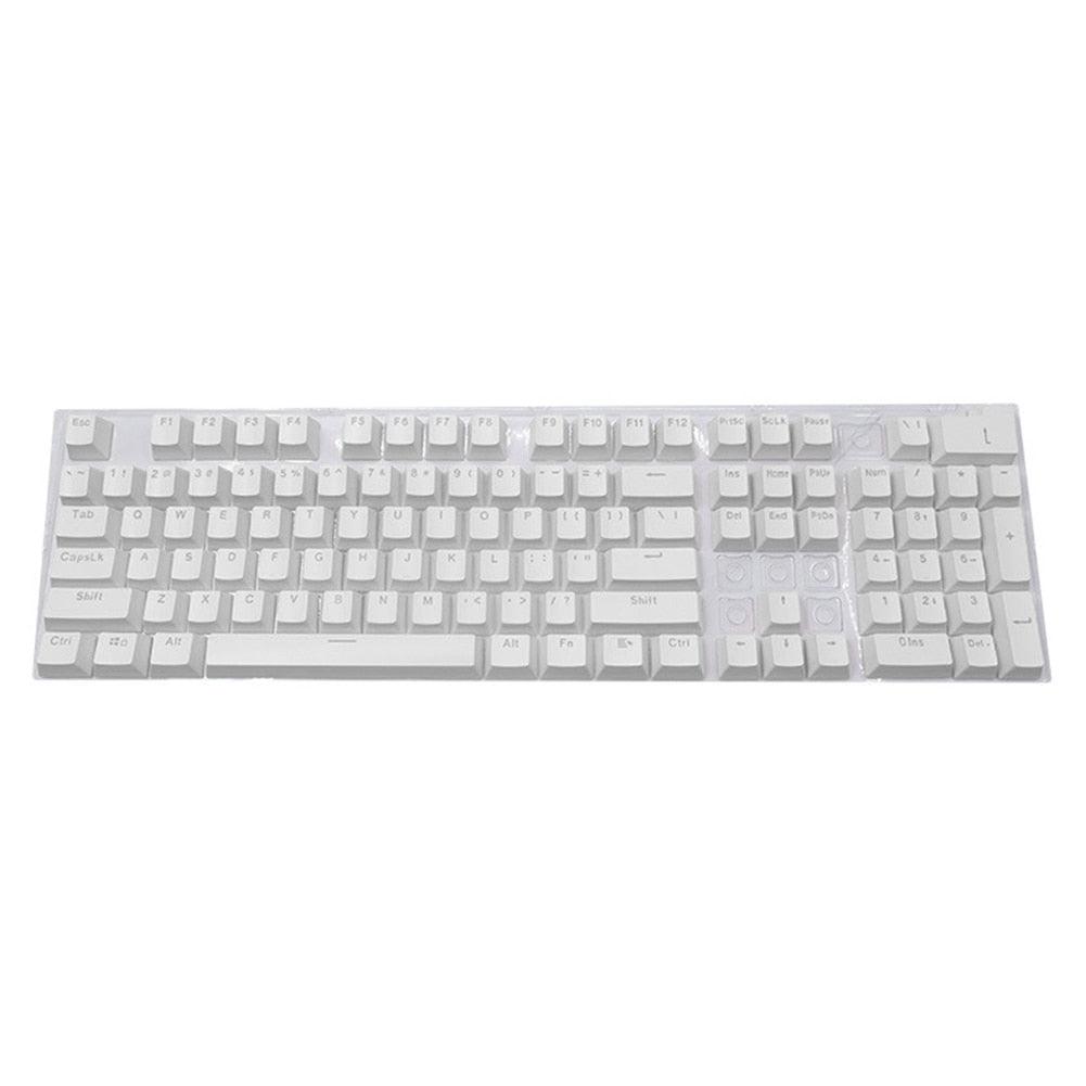 104pcs ABS Mechanical Keyboard Keycaps Keycaps Custom Keyboards UK White  