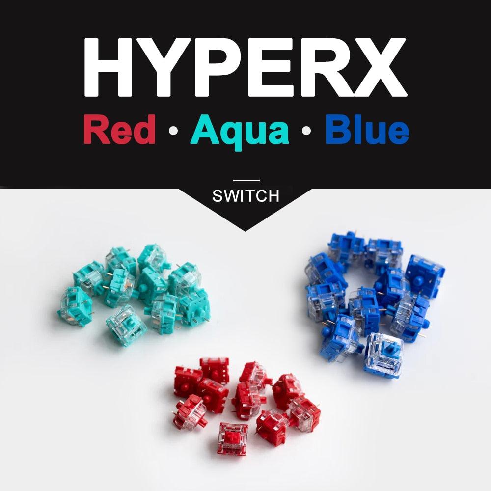 HyperX Red Aqua Blue Switches Switches HyperX