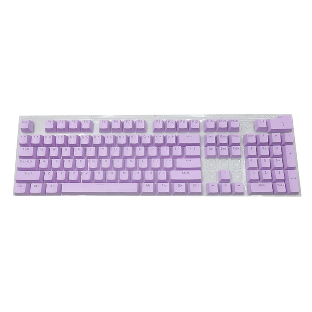 104pcs ABS Mechanical Keyboard Keycaps Keycaps Custom Keyboards UK Purple  
