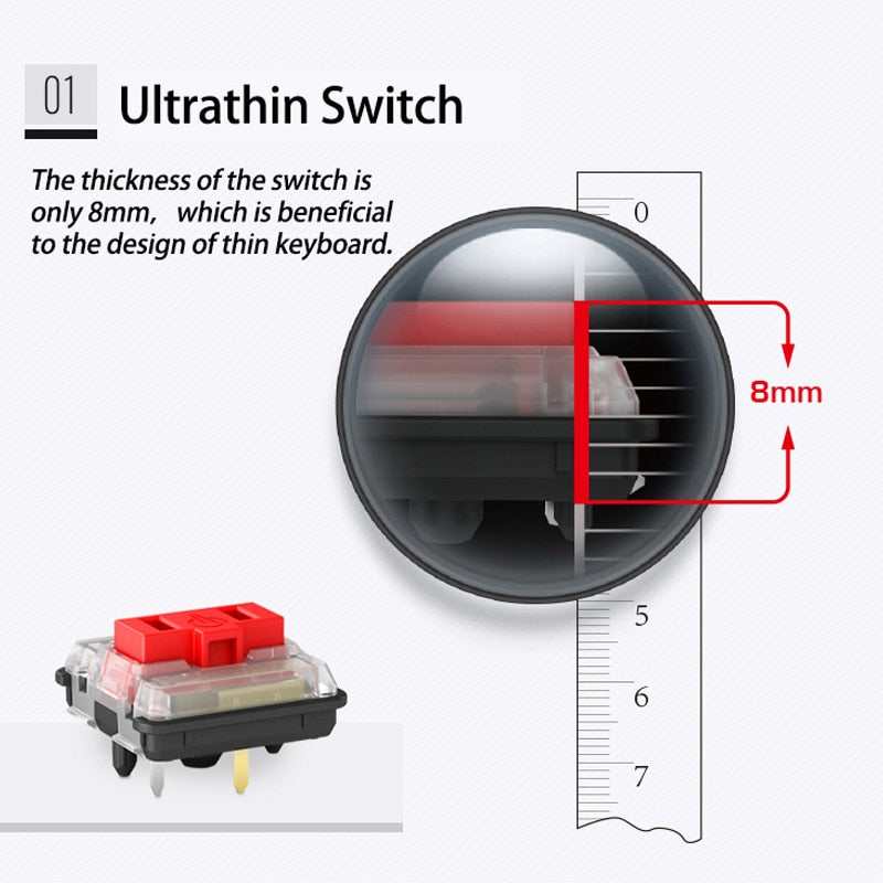 Kailh Red Choc Low Profile Switch Switches Kailh