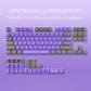 184/104 Key PBT Double-shot Keycaps (XVX Profile)  Custom Keyboards UK 110 Key Purple Grey  