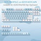 184/104 Key PBT Double-shot Keycaps (XVX Profile)  Custom Keyboards UK 110 Key Blue White  