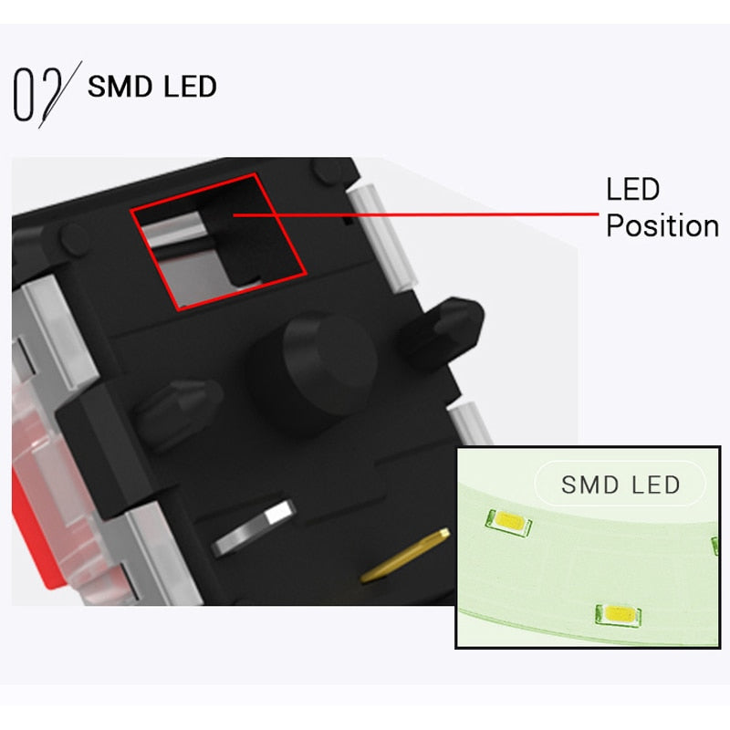 Kailh Choc Low Profile Switch 1350 Chocolate Keyboard Switch Clicky Tactile Linear White Switches Mechanical Keyboard for Laptop Switches Kailh