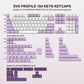 184/104 Key PBT Double-shot Keycaps (XVX Profile)  Custom Keyboards UK 184 Key White Purple  