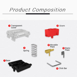 Kailh Choc Low Profile Switch 1350 Chocolate Keyboard Switch Clicky Tactile Linear White Switches Mechanical Keyboard for Laptop Switches Kailh